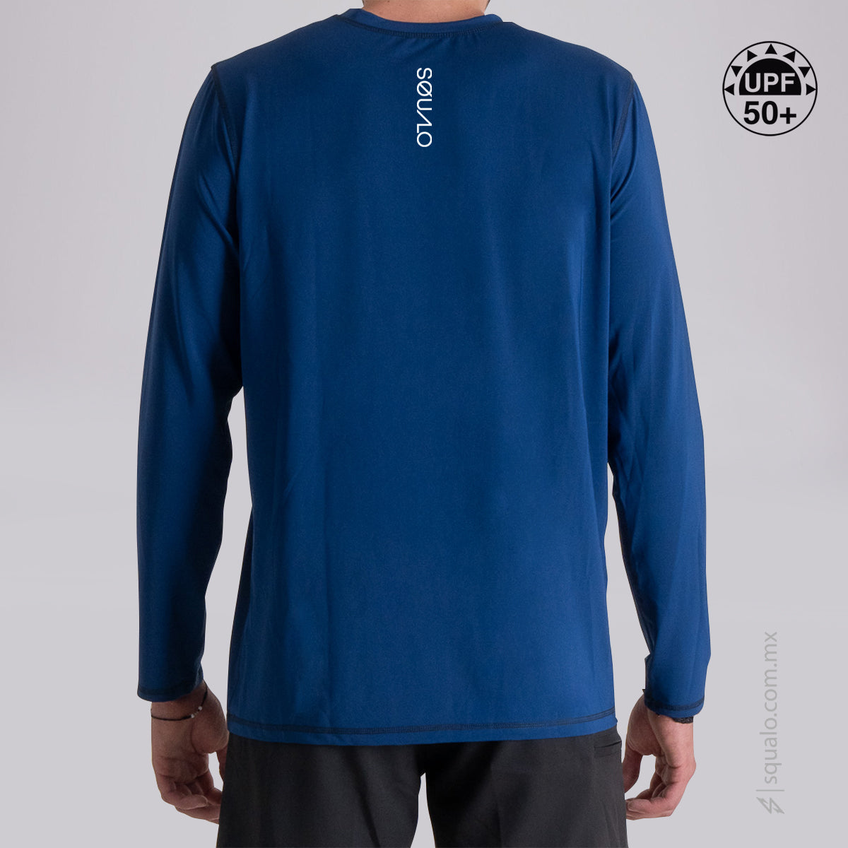 PLAYERA RASHGUARD CORTE AMPLIO MANGA LARGA LEYEX 2 MARINO