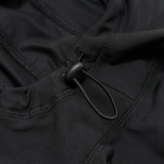 PLAYERA RASHGUARD MANGA LARGA CON GORRO CORTE AMPLIO HOODINI II NEGRO