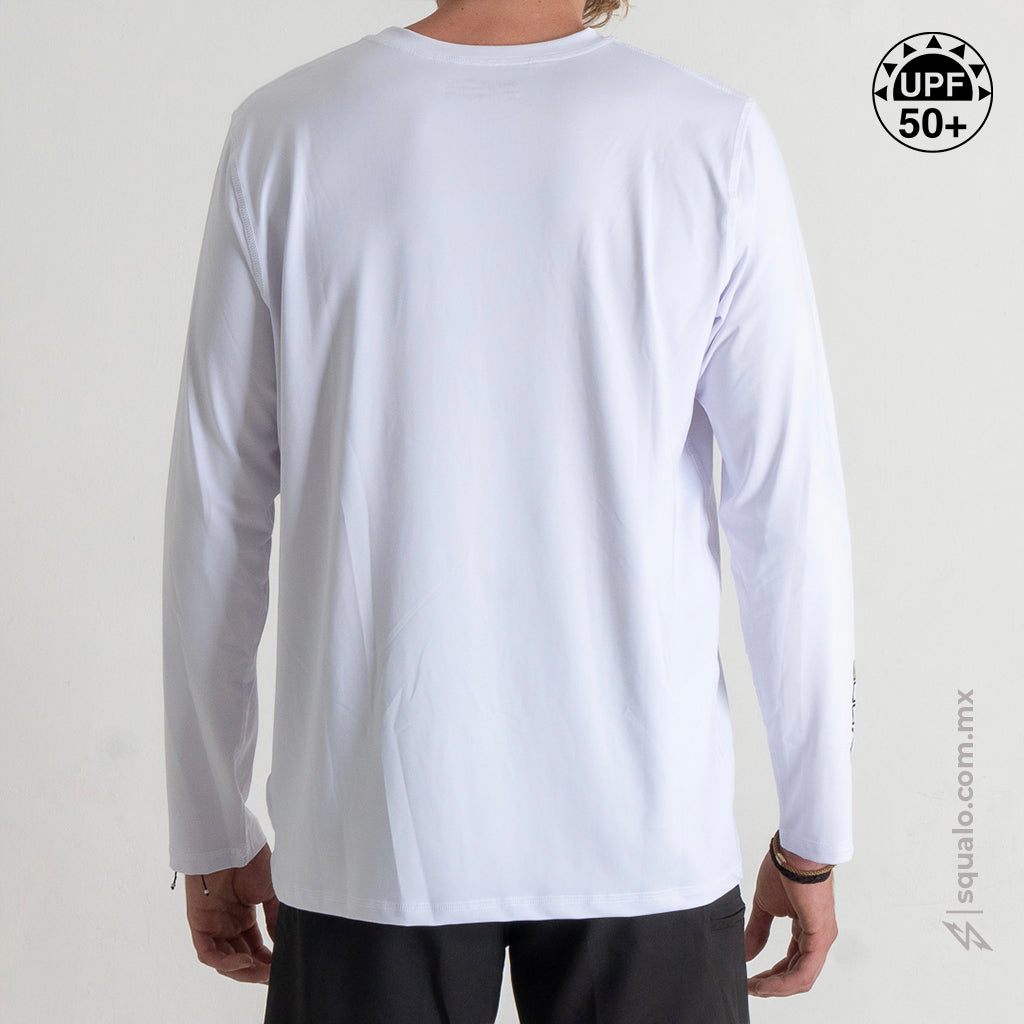 Playera Rashguard Corte Amplio Baxika Blanco