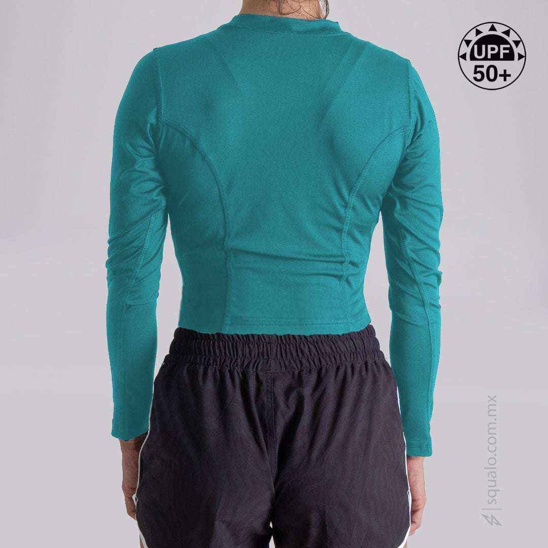 Playera Rashguard Slim Fit Manga Larga Xoll I I I Teal