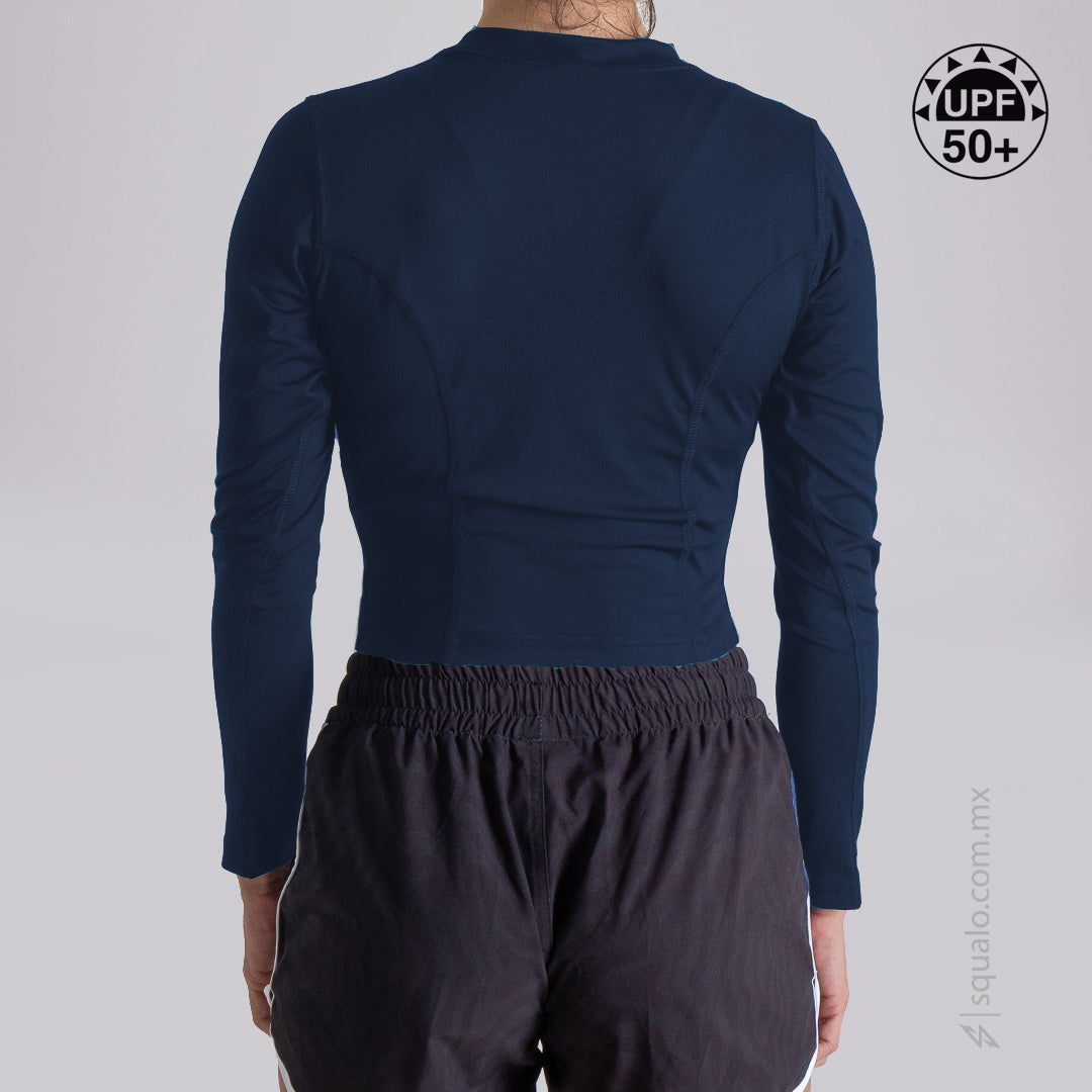 PLAYERA RASHGUARD SLIM FIT MANGA LARGA XOLL I I MARINO