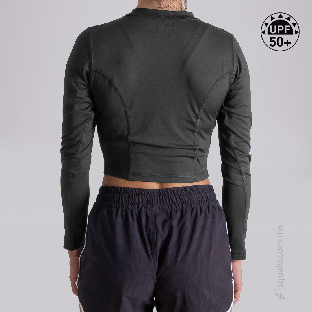 Playera Rashguard Ombliguera Xrera Iv Gris