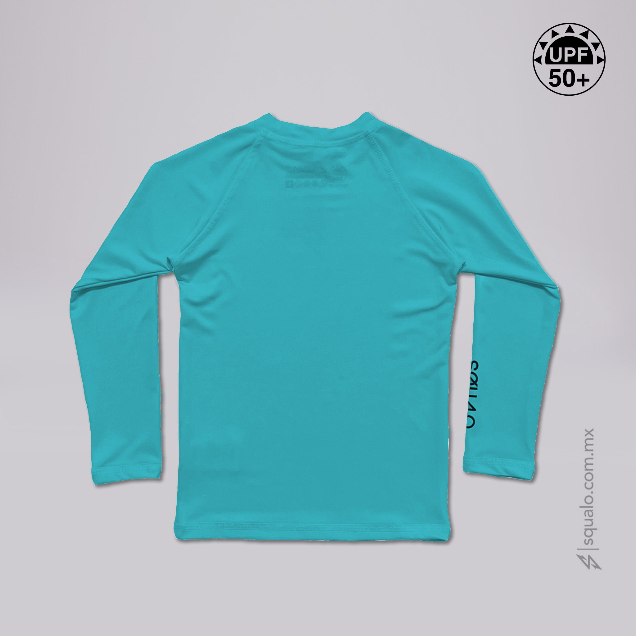 RASHGUARD LOOSE FIT MANGA LARGA FLORESITA TEAL