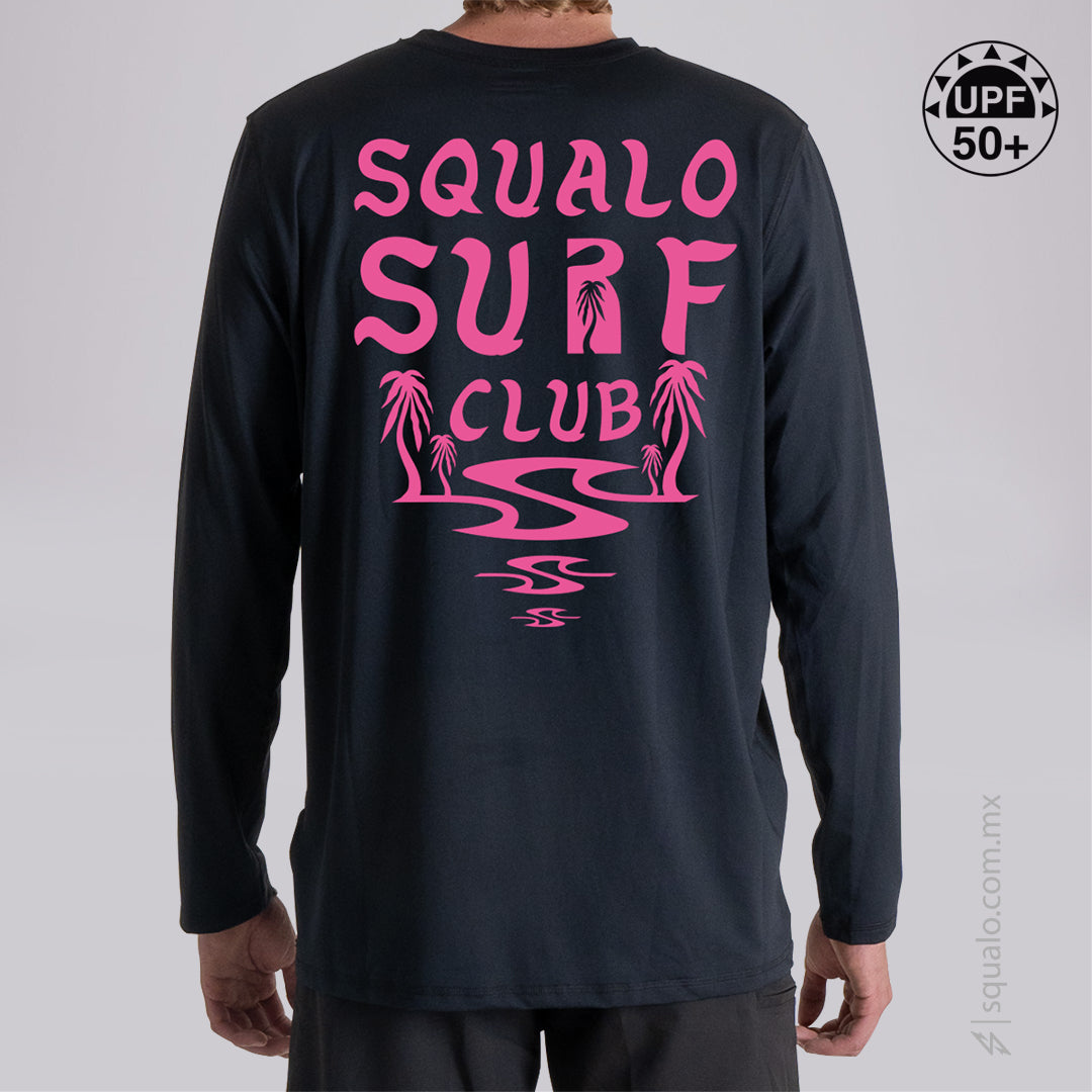 PLAYERA RASHGUARD CORTE AMPLIO MANGA LARGA BALANDRA NEGRO