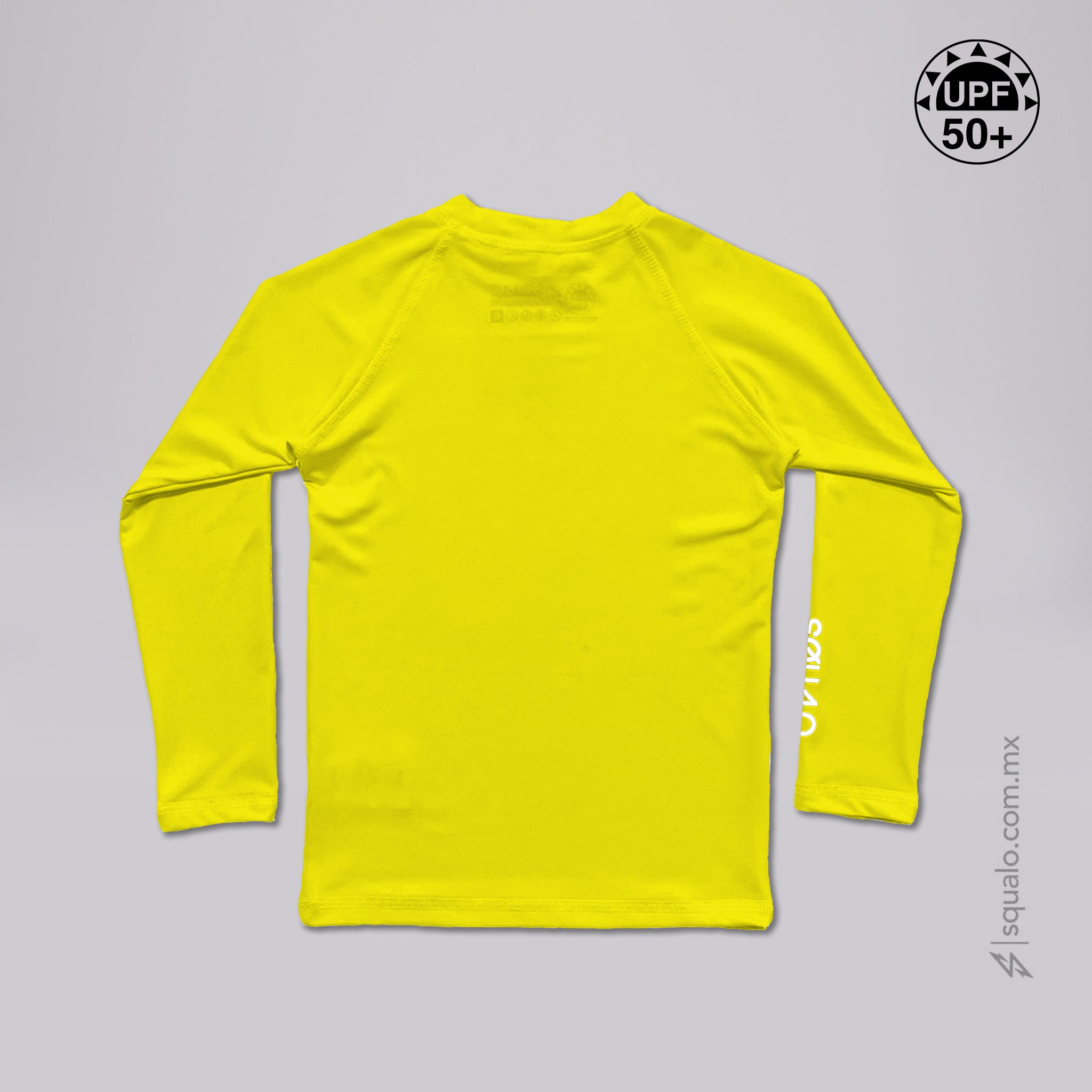 PLAYERA RASHGUARD GIRL CORTE AMPLIO MANGA LARGA COSTA AMARILLO