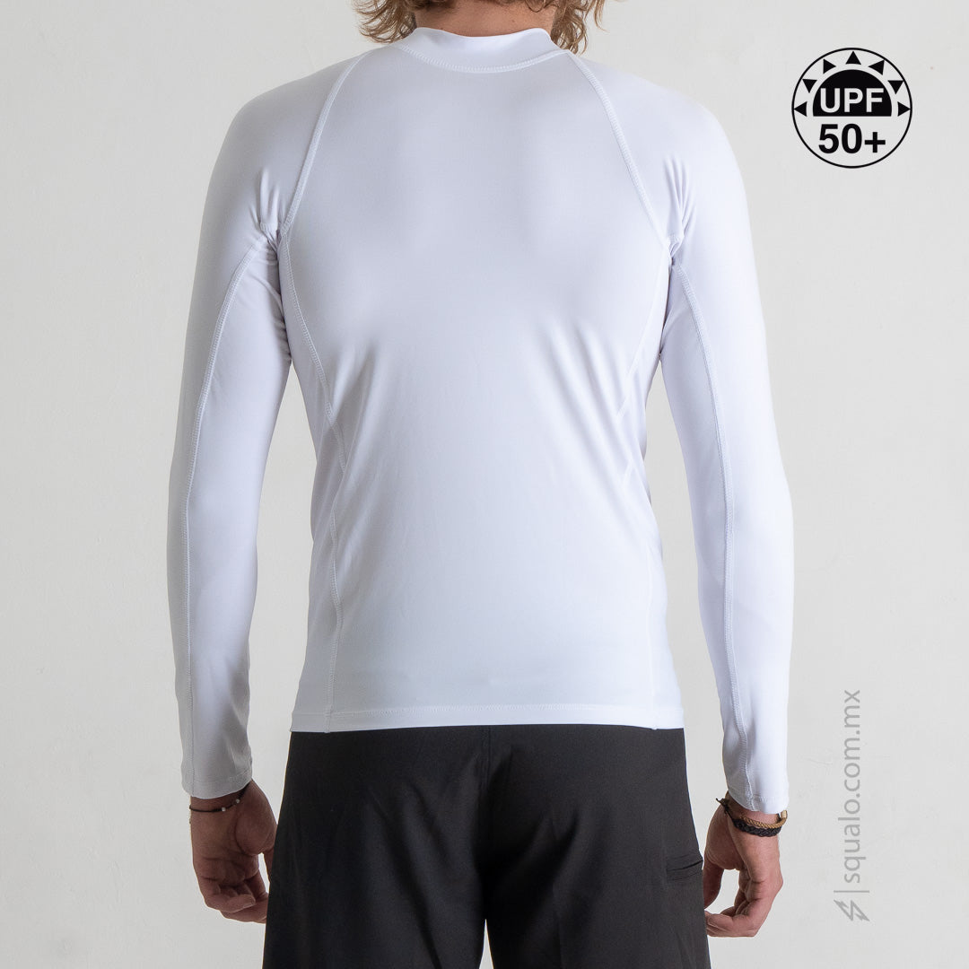 Playera Rashguard Corte Ajustado Lukz Blanco