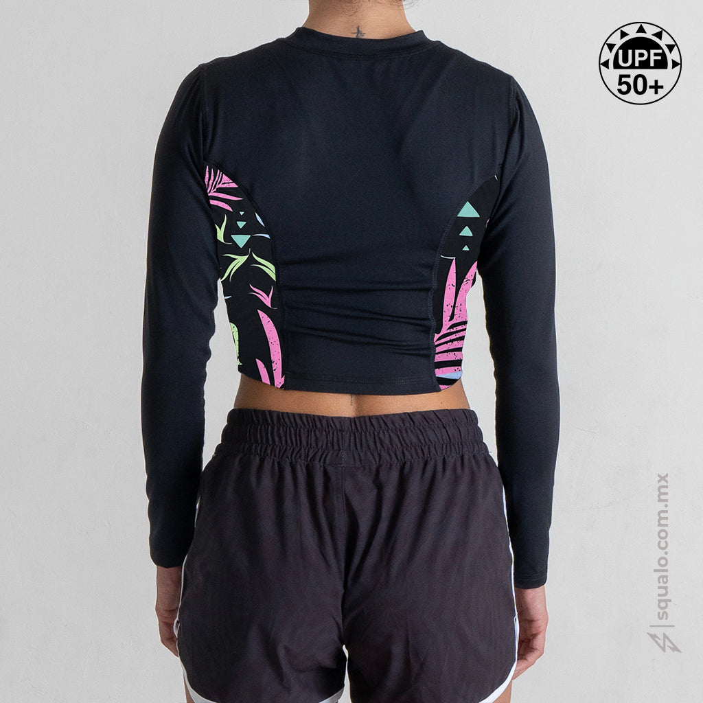 RASHGUARD OMBLIGUERA MANGA LARGA OJAK TEAL