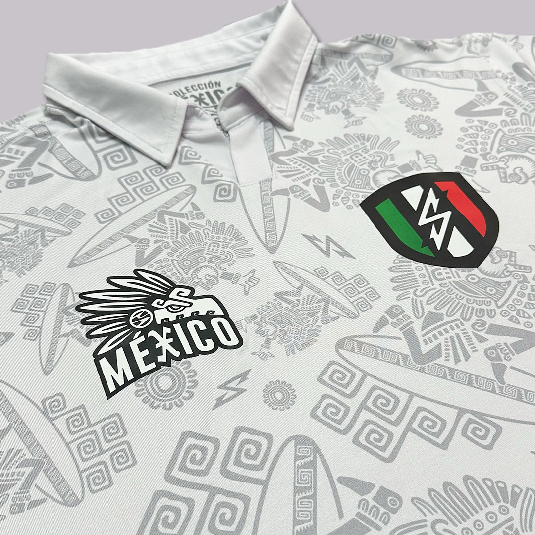 PLAYERA POLO MANGA CORTA XAMP MX BLANCO