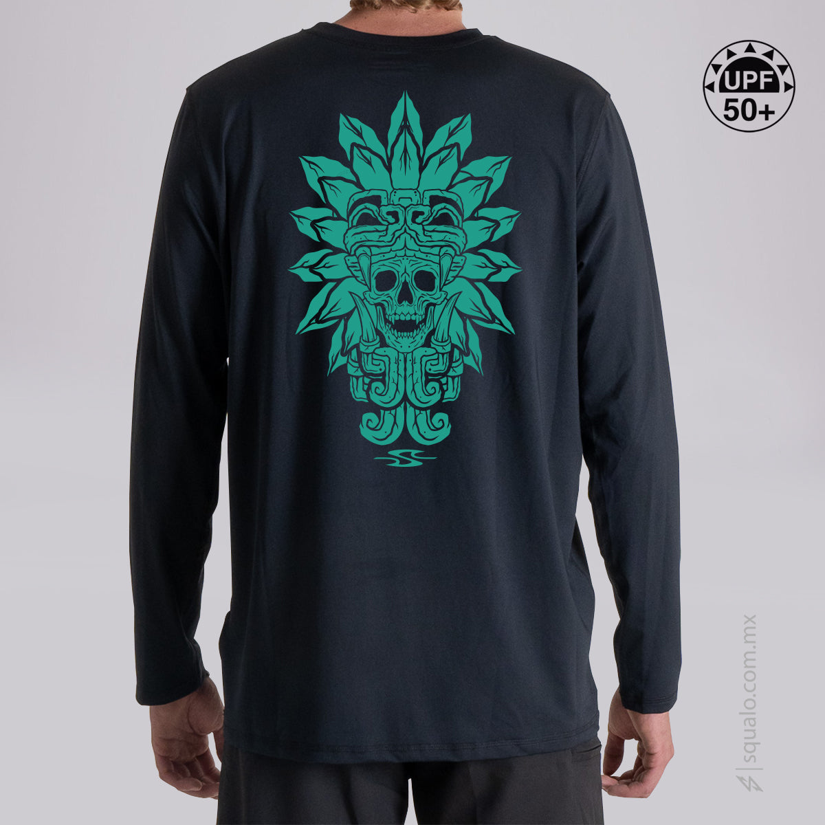 PLAYERA RASHGUARD CORTE AMPLIO MANGA LARGA ARIXON NEGRO
