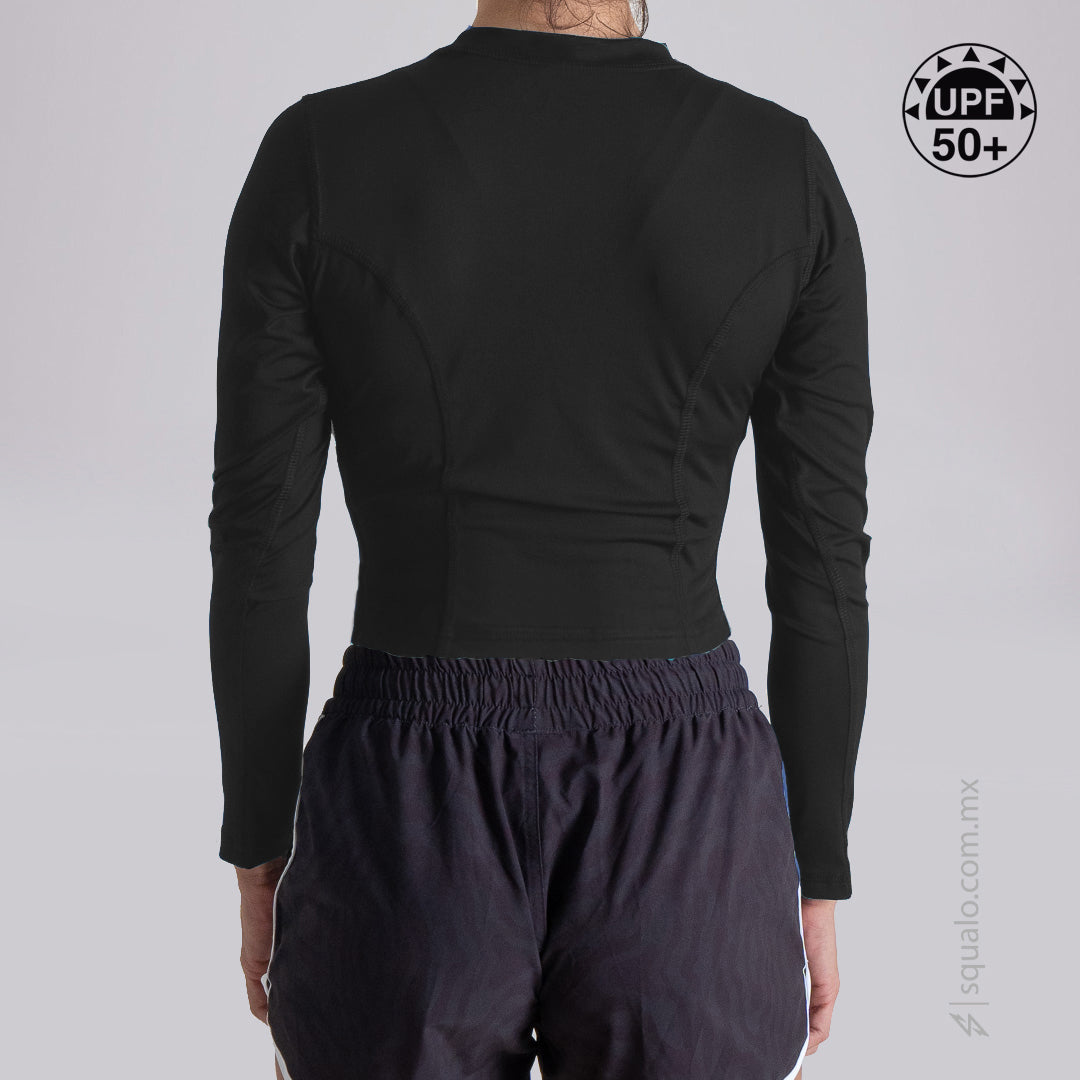 RASHGUARD SLIM FIT MANGA LARGA TIX I NEGRO
