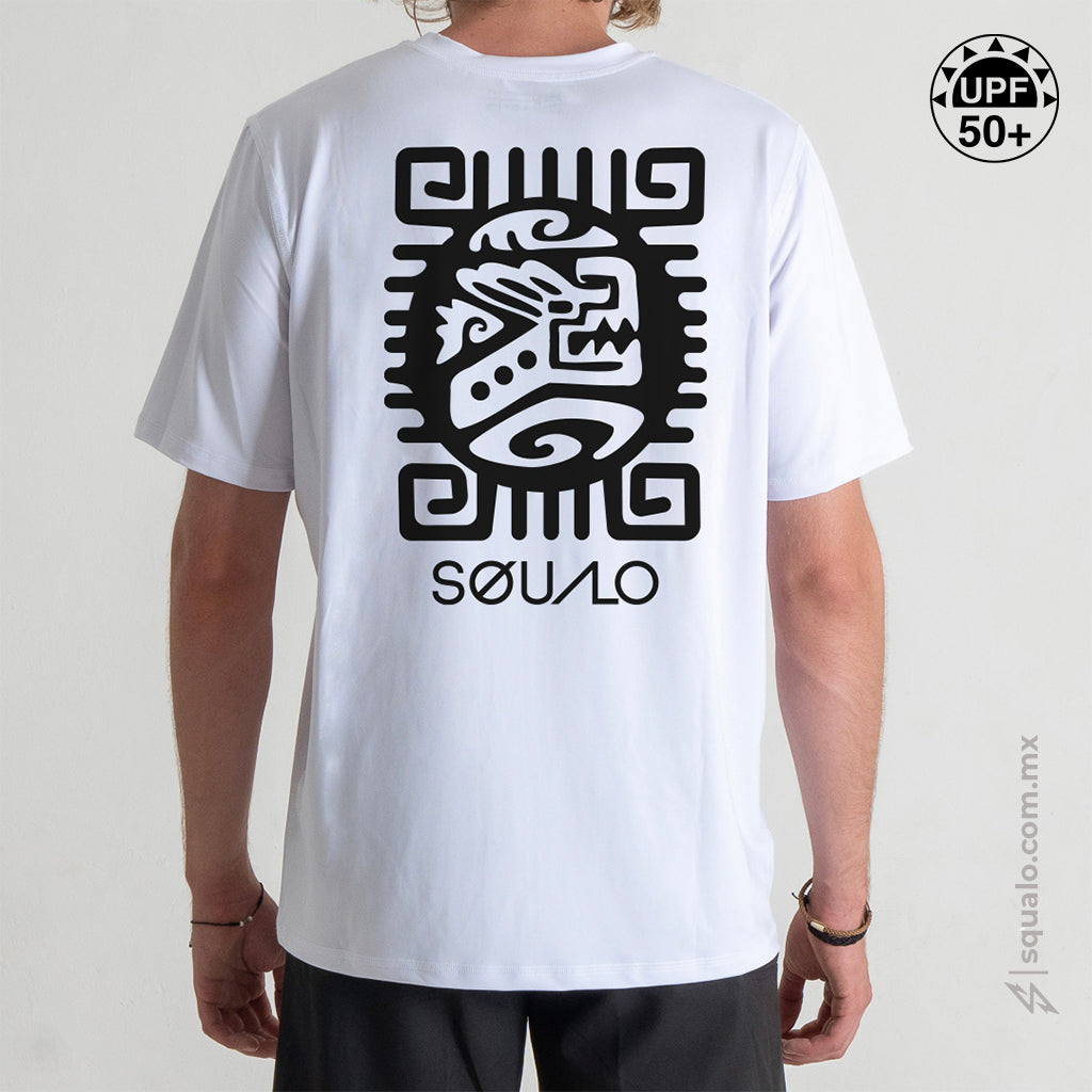 Playera Rashguard Corte Amplio Prx-Icons Blanco