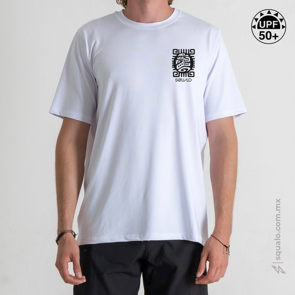 Playera Rashguard Corte Amplio Prx-Icons Blanco