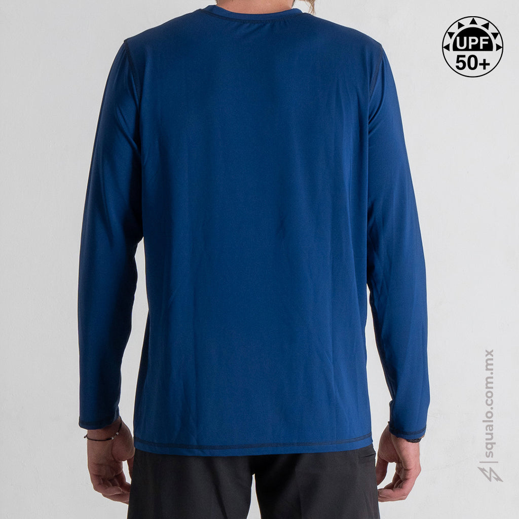 Playera Rashguard Corte Amplio Baxika I Azul