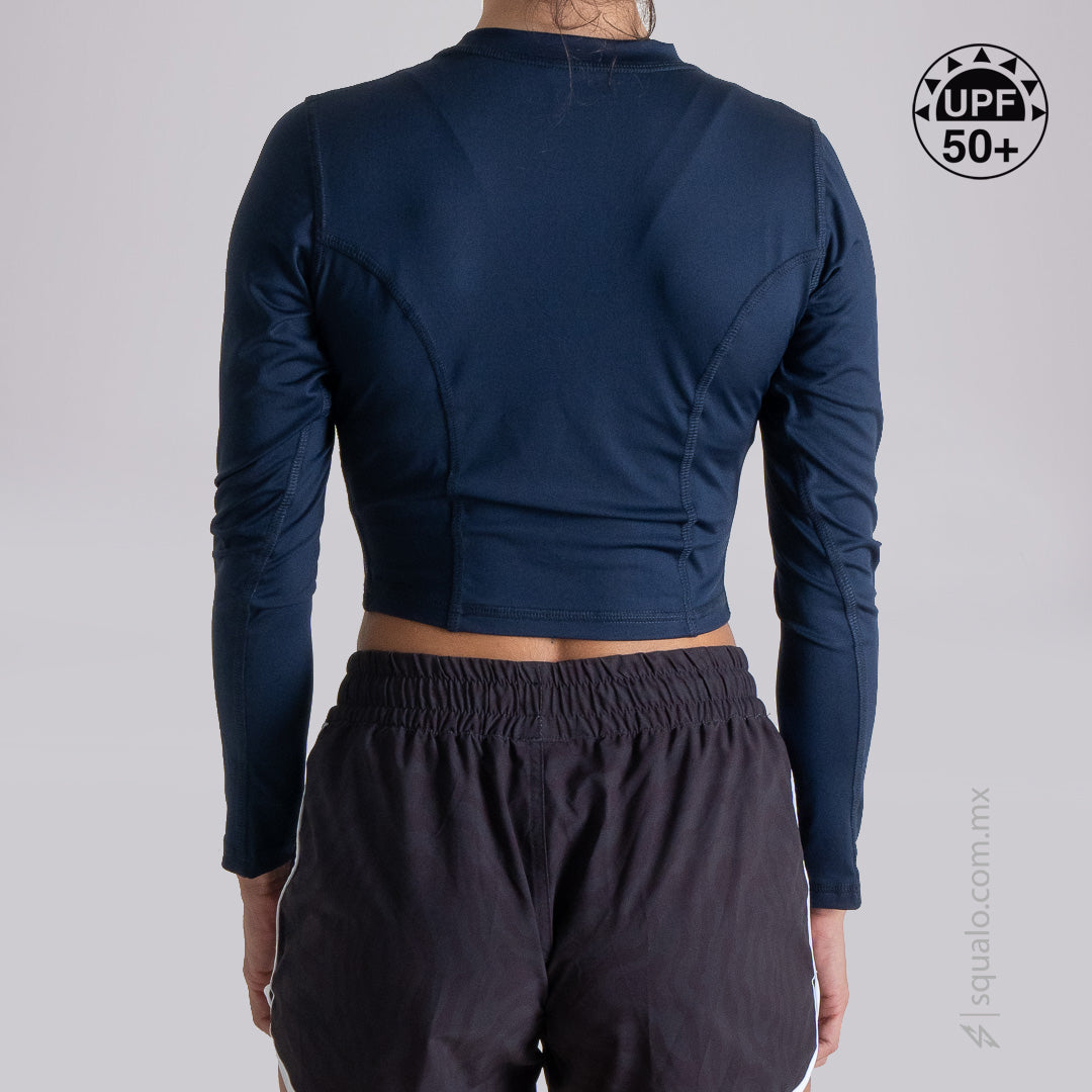 Playera Rashguard Ombliguera Baakel Marino