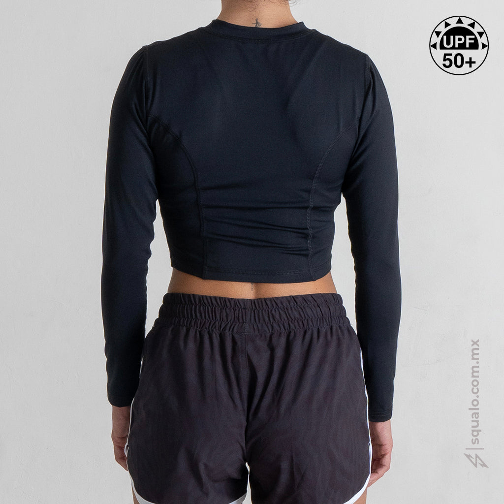 Playera Rashguard Ombliguera Xrera Negro