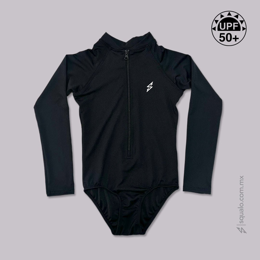 TRAJE DE BAÑO BODY MANGA LARGA BODYXGIRL NEGRO