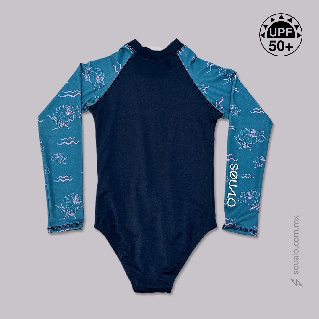 TRAJE DE BAÑO BODY MANGA LARGA VELLGIRL MULTICOLOR