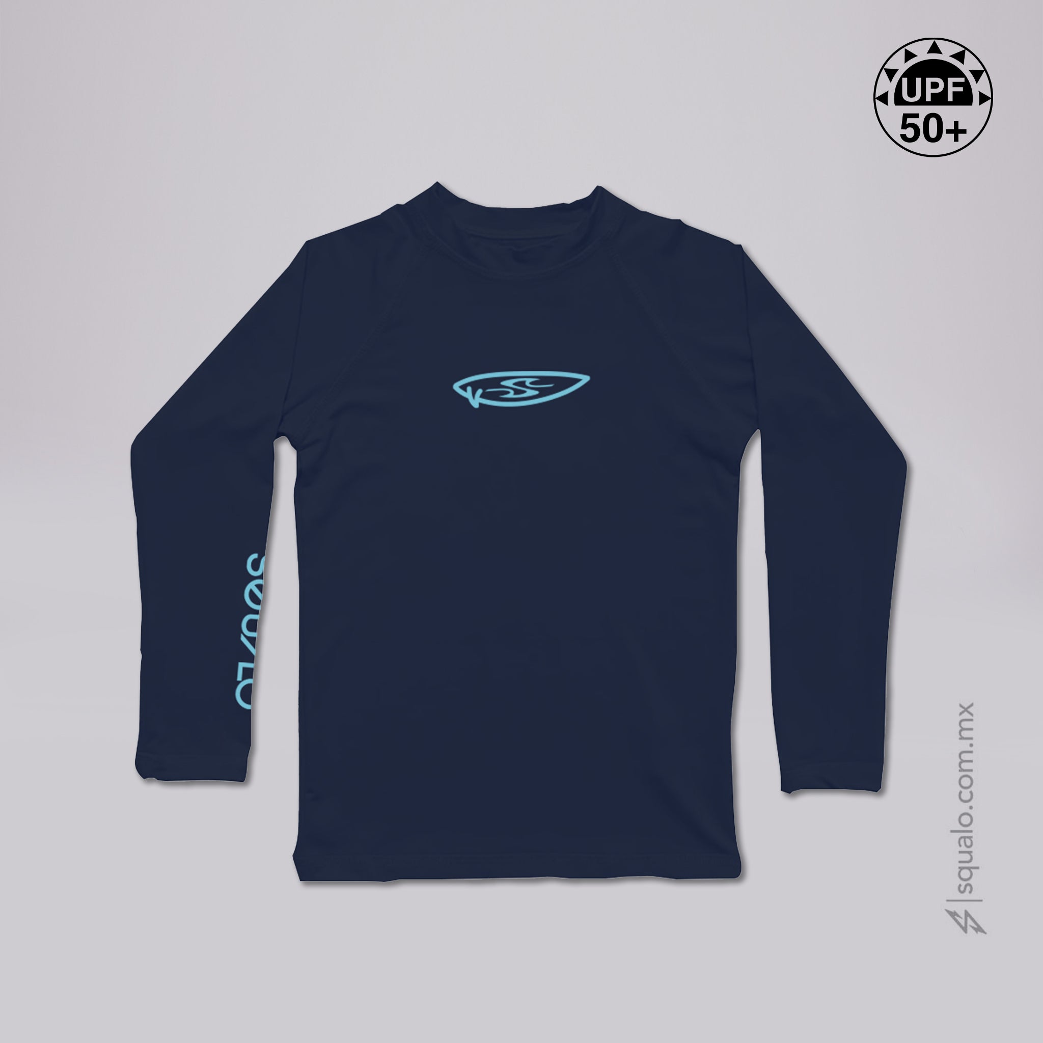Playera Rashguard Azu Kids Marino – Squalo - Main Image
