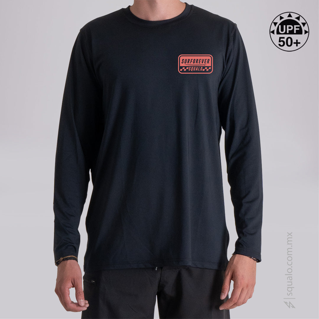 PLAYERA RASHGUARD CORTE AMPLIO MANGA LARGA EVER NEGRO
