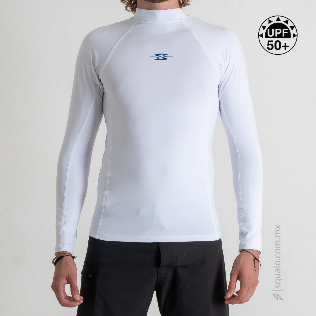 Playera Rashguard Corte Ajustado Lukz Blanco