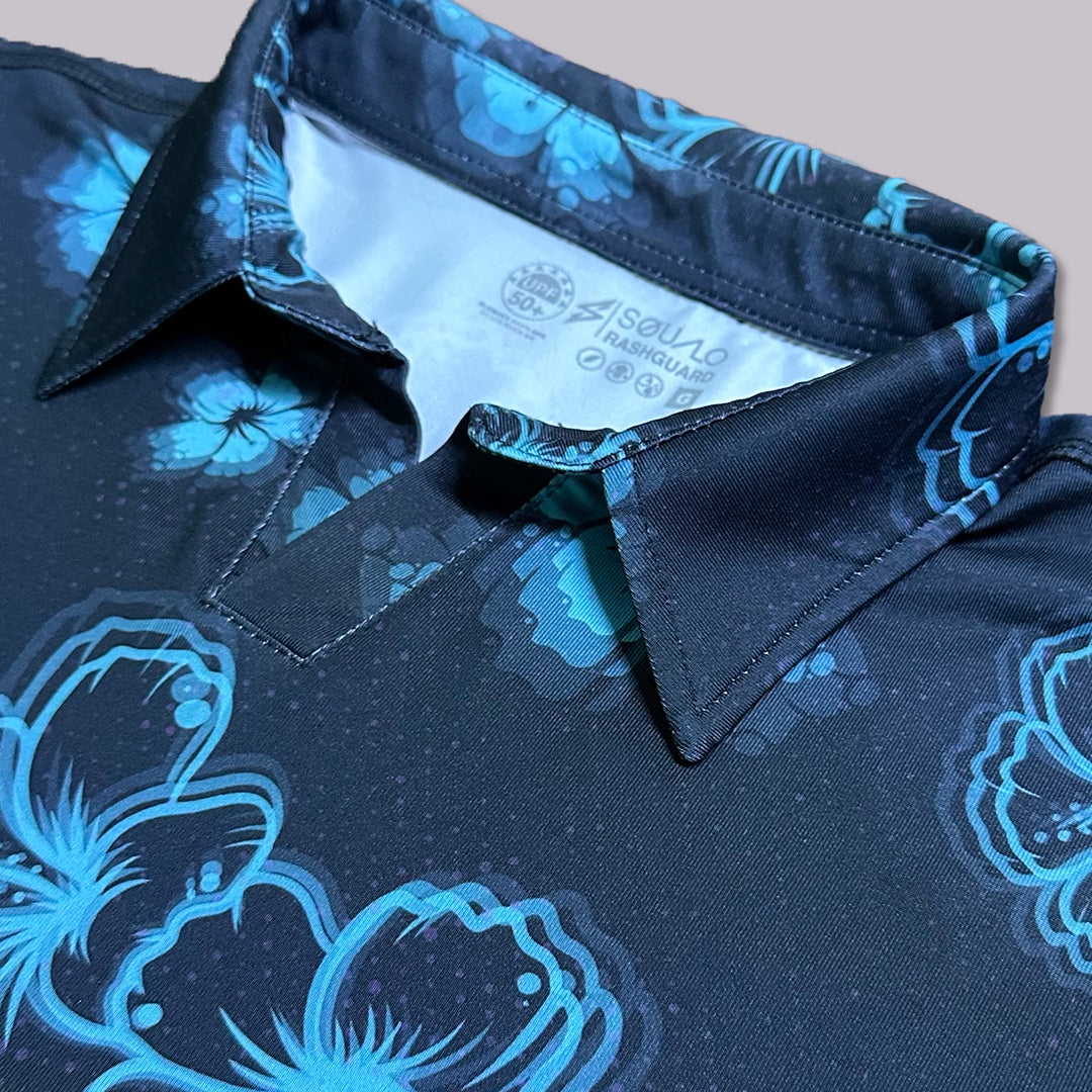 PLAYERA POLO MANGA CORTA FLOWING PRINT MULTICOLOR