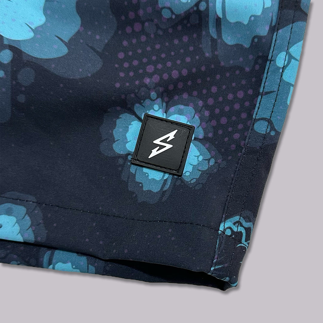 TRAJE DE BAÑO VOLLEY FLORING NEGRO 17"