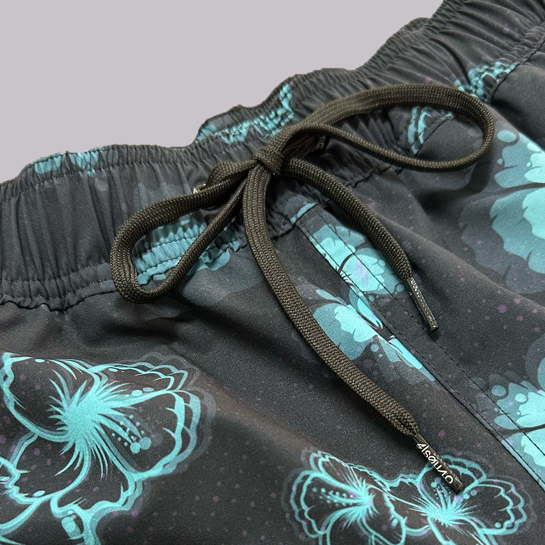 TRAJE DE BAÑO VOLLEY FLORING NEGRO 17"