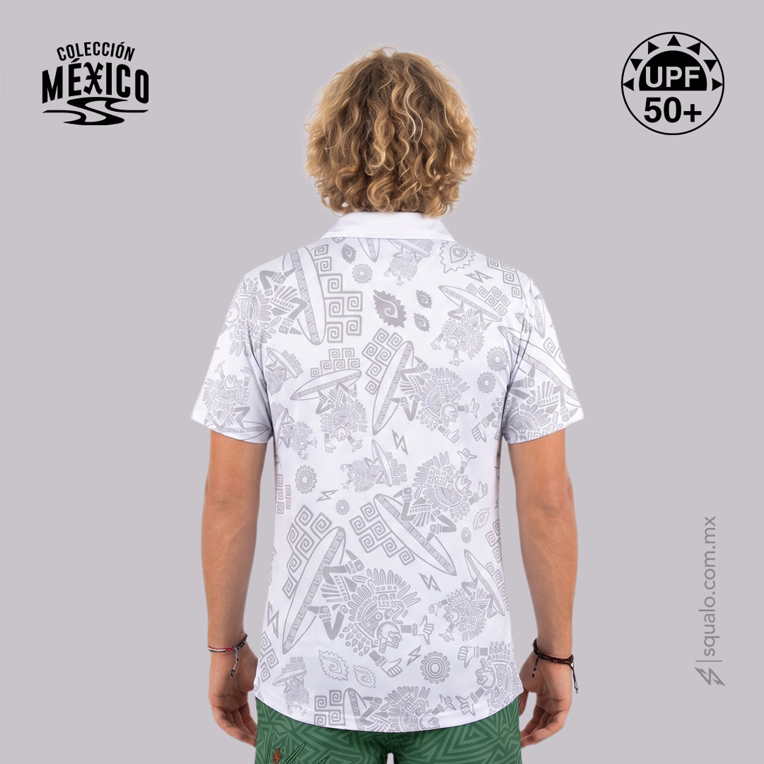 PLAYERA POLO MANGA CORTA XAMP MX BLANCO