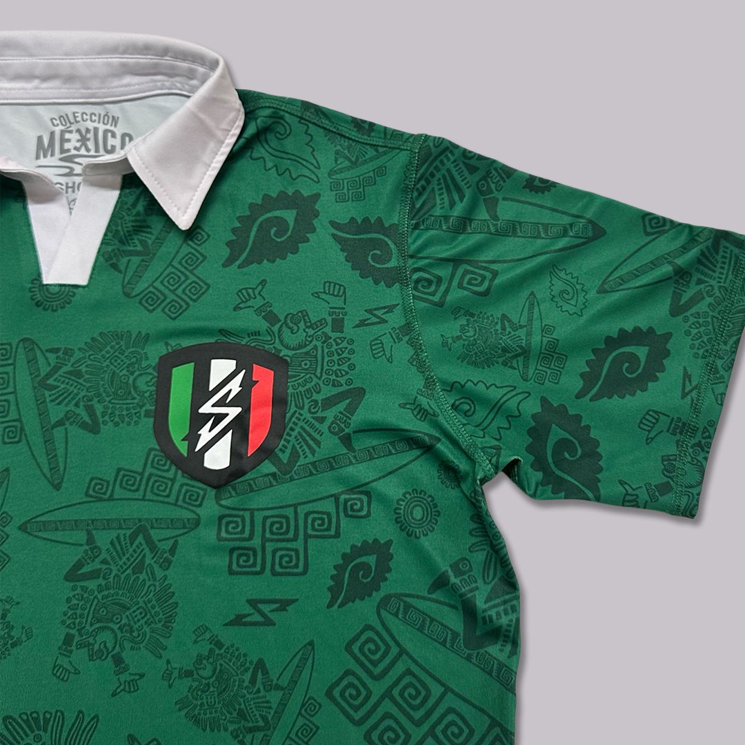 PLAYERA POLO MANGA CORTA XAMP MX VERDE