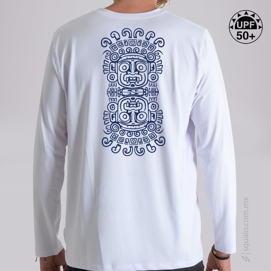 PLAYERA RASHGUARD CORTE AMPLIO MANGA LARGA UPXIDE BLANCO