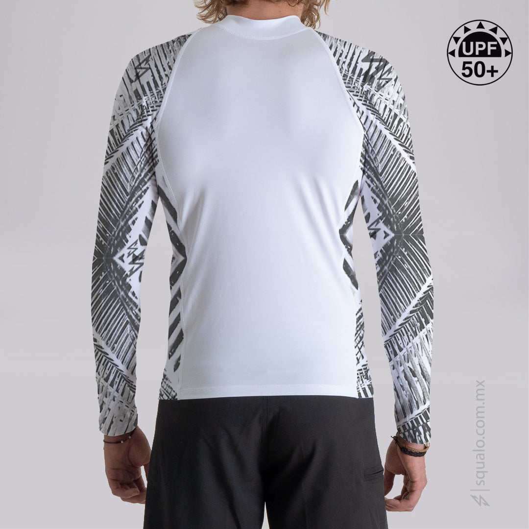 PLAYERA RASHGUARD CORTE AJUSTADO MANGA LARGA XPINA BLANCO