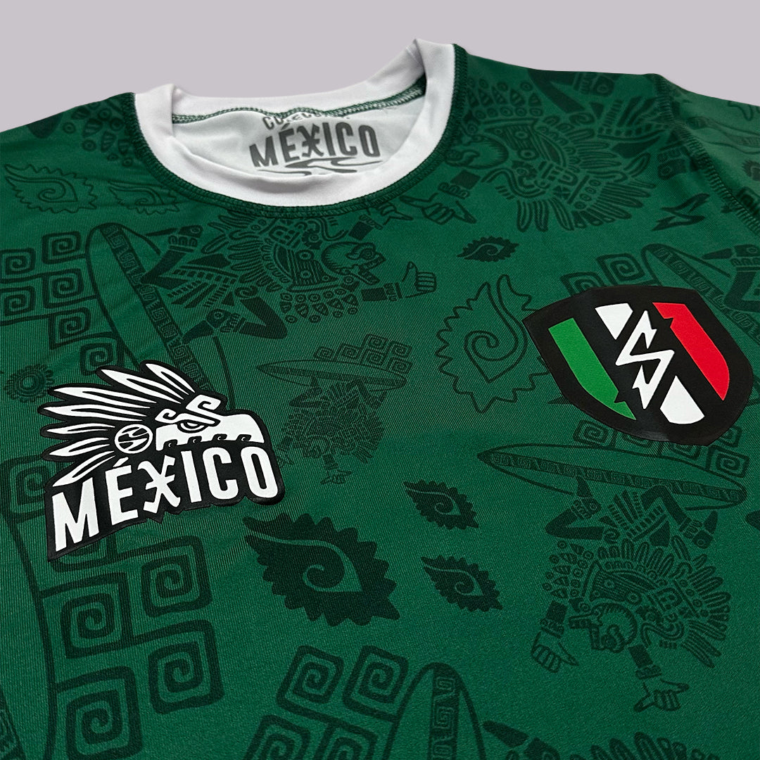 PLAYERA RASHGUARD CORTE AMPLIO MANGA CORTA DARASH MX VERDE