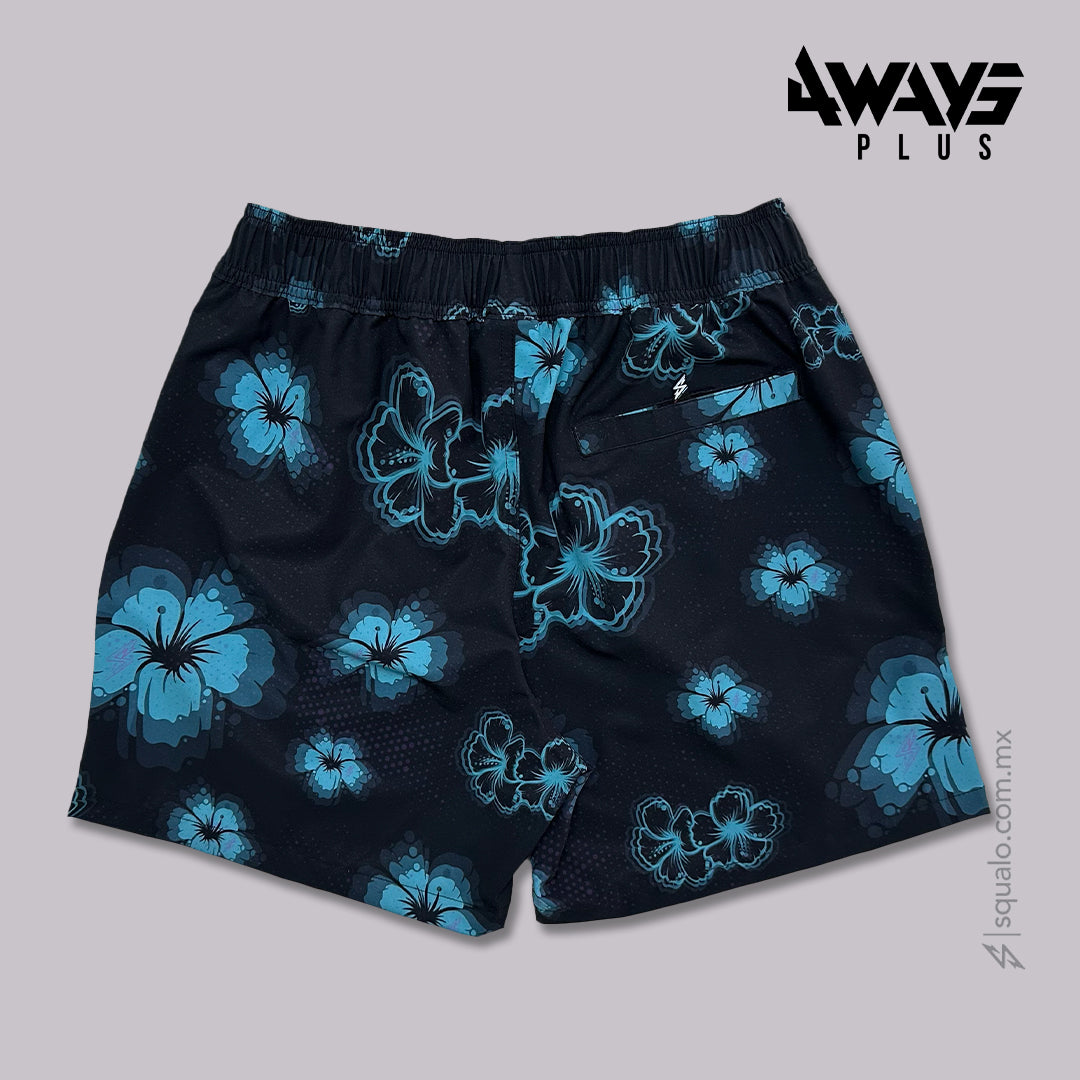 TRAJE DE BAÑO VOLLEY FLORING NEGRO 17"